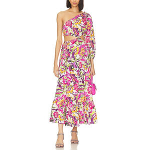 Misa Los Angeles 'Mahika' One Shoulder Pink Dress Size M - NWT